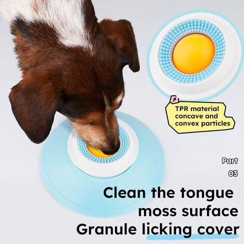 Dog Cat Licks Toys for Liquid Food, Anxieties Relief Slow Feeder Dog Lick Ball Treat Dispenser, Licking A Ball for Dogs,Slow Down Eating Speed and Add More Fun for Your Dog and Cats (Style-B) in Saudi Arabia