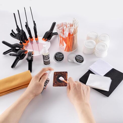 FBLJM Card Flattening Tool Kit – Trading Card Cleaning & Repair Accessory Set for Collectors, Fix Lifted Edges, Protect & Restore Collectible Cards in Saudi Arabia