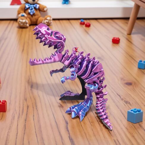 3D Printed Articulated Dinosaur Skeleton Figure Poseable Desk Display Model For Shelf Table Home Decoration in Saudi Arabia