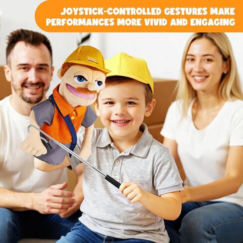 Role Play Hand Puppets Plush with Control Rod Chef Doctor Fireman Pirate Detective Athlete Nurse Worker Hand Puppet Toys for Kids Storytelling Imaginative Pretend Play Teaching Preschool(Postman) in Kuwait