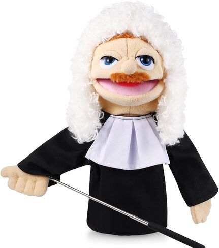 Role Play Hand Puppets Plush with Control Rod Chef Doctor Fireman Pirate Detective Athlete Nurse Worker Hand Puppet Toys for Kids Storytelling Imaginative Pretend Play Teaching Preschool(Postman) in Kuwait