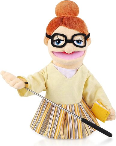 Role Play Hand Puppets Plush with Control Rod Chef Doctor Fireman Pirate Detective Athlete Nurse Worker Hand Puppet Toys for Kids Storytelling Imaginative Pretend Play Teaching Preschool(Postman) in Kuwait