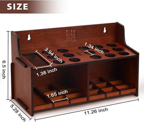 حامل منظم أدوات نحت الخشب، تخزين لـ 16 سكاكين تبييض - رف مع شبكة كبيرة واحدة، 15 شبكة صغيرة، تخزين ورشة العمل، منظم أدوات النجارة، عتيق in Kuwait