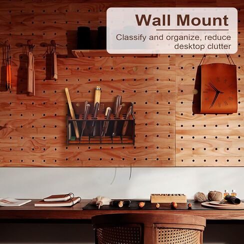 حامل منظم أدوات نحت الخشب، تخزين لـ 16 سكاكين تبييض - رف مع شبكة كبيرة واحدة، 15 شبكة صغيرة، تخزين ورشة العمل، منظم أدوات النجارة، عتيق in Kuwait