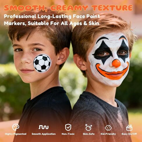 Pudaier 4-IN-1 Temporary Tattoo, Face Painting Maker For Skin, 4 Colors Washable Face Body Painting Pen Kit, Halloween Facepaint Makeup, DIY Creativity Party Christmas Decorations. in Saudi Arabia