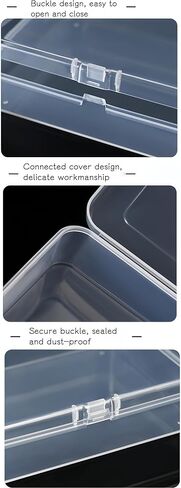 luvilly6 Pack Small Plastic Boxes, Mini Storage Box for Crafts Collecting, Small Plastic Boxes with Hinged Lids（3.35"*2.36"*0.98"） in Kuwait