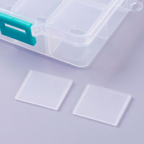 1Pc Plastic Beads Storage Containers, White Rectangle Adjustable Dividers Box, Jewelry Organizer Box with 24 Compartments for Nail Art Valentine's Day Elegant Gifts, 8.58x4.33x1.18inch in Saudi Arabia