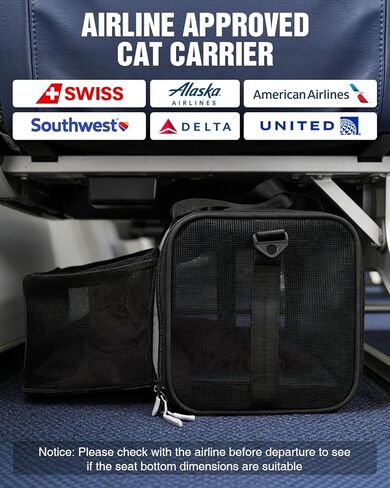 حامل الحيوانات الأليفة القابل للتوسيع من الأعلى والجانبي من PETUX للحيوانات الأليفة الصغيرة التي يصل وزنها إلى 11 رطلاً - 17 × 11 × 9.5 بوصة، مقعد سفلي، حامل كلب للقطط معتمد من شركة الطيران مع مشبك أمان وشبكة مضادة للخدش - رمادي in Kuwait