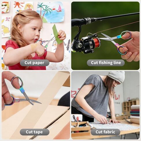 قطعتان من مقص صغير قابل للطي من الفولاذ المقاوم للصدأ، تصميم جيب قابل للطي آمن ومحمول، شارة صغيرة مع سلسلة مفاتيح، مقص سفر قابل للسحب من الجيل الثالث للمنزل والمكتب والحرف اليدوية والخياطة in Kuwait