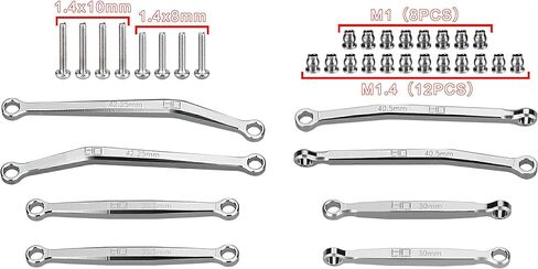 Hot Racing SXTY133X08 No Flex Upgrade T6 Aluminum Link Upgrade Set fits Axial SCX30 in Kuwait