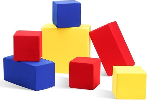 Foam Blocks for Toddlers, Soft Building Blocks for Toddlers Colorful Stacking Blocks for Kids - 12 Pieces in Kuwait