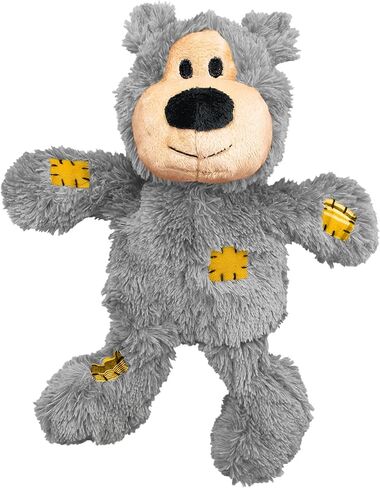 KONG - Wild Knots Bear - Internal Knotted Ropes and Minimal Stuffing for Less Mess (Assorted Colors) - For X-Small Dogs in Saudi Arabia