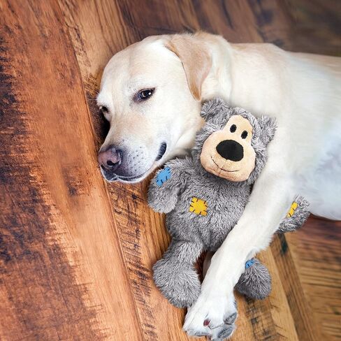 KONG - Wild Knots Bear - Internal Knotted Ropes and Minimal Stuffing for Less Mess (Assorted Colors) - For X-Small Dogs in Saudi Arabia