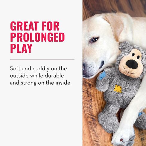 KONG - Wild Knots Bear - Internal Knotted Ropes and Minimal Stuffing for Less Mess (Assorted Colors) - For X-Small Dogs in Saudi Arabia