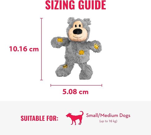 KONG - Wild Knots Bear - Internal Knotted Ropes and Minimal Stuffing for Less Mess (Assorted Colors) - For X-Small Dogs in Saudi Arabia