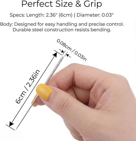 Thinp 15 Pcs Snag Nab It Tool Kit, 2.36 Inch Snag Repair Needle Professional Snags Repair Tool with Storage Box Leather Craft Sewing Stitching Needle for Knitwear Care & Fabric Maintenance in Saudi Arabia