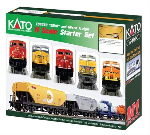 Kato N Scale ES44AC CP Locomotive & Freight Starter Set by Kato in Saudi Arabia