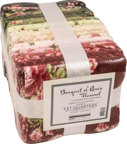 Flowerhouse Bouquet of Roses Flannel 20 Fat Quarters Robert Kaufman Fabrics FQ-2229-20 in Saudi Arabia