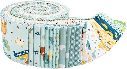 Lori Whitlock Baby Boy Rolie Polie 40 2.5-inch Strips Jelly Roll Riley Blake Designs RP-16760-40 in Saudi Arabia