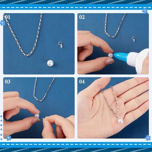 12Pcs Cup Pearl Peg Bails 925 Sterling Silver Eye Pin Bail Caps Pin Pendants for Half Drilled Beads 6x3mm Charm Connectors for Earring Necklace Jewelry Making DIY Craft in Kuwait