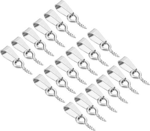 15x4mm Screw Eye Pins Peg Bail, 60Pcs Small Stainless Steel Cup Pear Eyelet Screw Eye Pins for Jewelry Making Earring DIY Beads Craft, Silver in Saudi Arabia