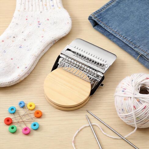 مجموعة PatchMaker 2.0، مجموعة أدوات نول التصحيح الصغيرة المحمولة من Xincarimo، مجموعة أدوات النسيج المرقعة لإصلاح الخياطة بسرعة، مجموعة الحياكة المنوال للمبتدئين (14 خطافًا) in Kuwait