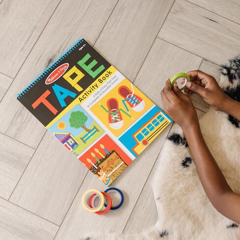 Melissa & Doug Tape Activity Book: 4 Rolls of Easy-Tear Tape and 20 Reusable Scenes in Saudi Arabia