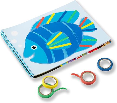 Melissa & Doug Tape Activity Book: 4 Rolls of Easy-Tear Tape and 20 Reusable Scenes in Saudi Arabia