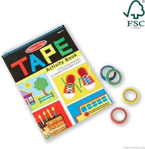Melissa & Doug Tape Activity Book: 4 Rolls of Easy-Tear Tape and 20 Reusable Scenes in Saudi Arabia