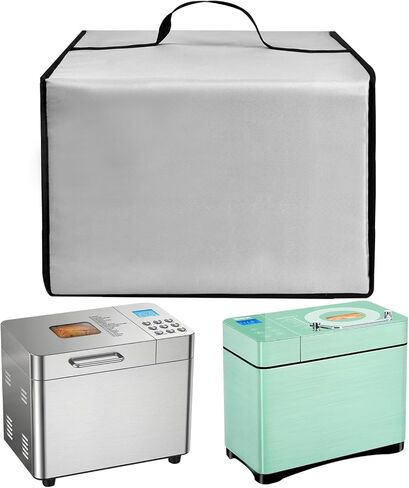 Bread Maker Cover Bread Machine Lid Anti-static Heat-resistant Nylon Protector Case for OSIPOTO 17-in-1 Automatic Stainless Steel Bread Machine/KBS 710W Convection Bread Maker Dual Heaters (Silver) in Saudi Arabia