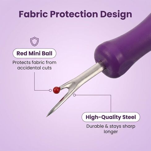 Jeffdad 2PCS الخياطة التماس الممزق، الخياطة غرزة الممزق، مزيلات الخيوط غرزة الكسارات مع غطاء واقي المهنية قطع الموضوع للتطريز اليد صياغة صياغة عبر خياطة الحياكة in Saudi Arabia