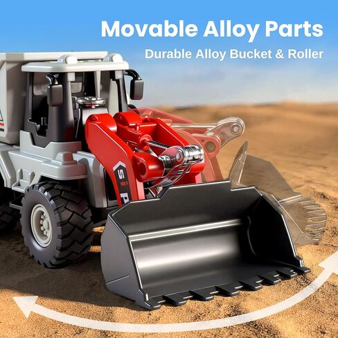 iPlay، iLearn Kid Construction Toy Trucks، مجموعة مركبات البناء للأطفال الصغار مع شاحنة قلابة جرافة، 3 قطع من سيارات مهندس الاحتكاك، صندوق رمل للعب في الهواء الطلق هدية عيد ميلاد 3 4 5 6 سنوات صبي فتاة in Kuwait