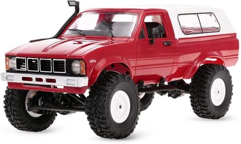 YIKESHU RC Crawler Offroad RC Truck 4x4 Remote Control Rock Crawler WPL C24-1 Pickup Trucks with Led Light, 2.4 Ghz 1/16 Scale All Terrain Car Brushed RTR Gift for Adults in Kuwait