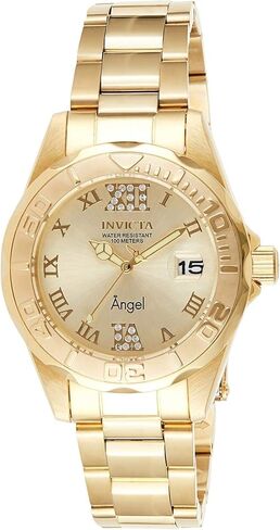 Invicta Women's Angel Analog Display Quartz Watch Stainless-Steel Strap, Gold/Silver, 18, (Model: 14396, 14397) in Saudi Arabia
