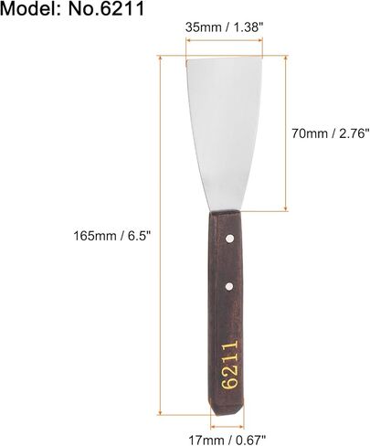 HARFINGTON No.6211 لوحة الرسم سكين الفولاذ المقاوم للصدأ شقة كبيرة ملعقة سكين البليت مكشطة معدنية مع مقبض خشبي للزيت الاكريليك الطلاء قماش خلط الألوان نشر in Saudi Arabia