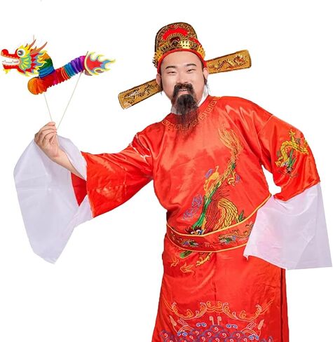 hhdatc 6PCS Chinese New Year Paper Dragon Decorations,Handheld Chinese Paper Dragon, DIY Hanging Garland Crafts for Holiday Anniversaries Celebration for Adults in Saudi Arabia