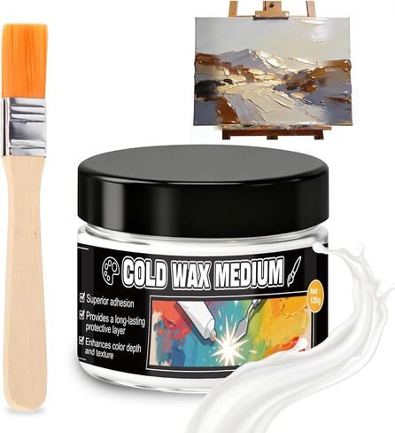 Cold Wax Medium, Watercolor Wax Sealer for Sealing, Protection, Brightening for Watercolor, Colored Pencils, Sketching, Pastels, Charcoal, Long-Lasting, No Fading, 120 ml in Kuwait