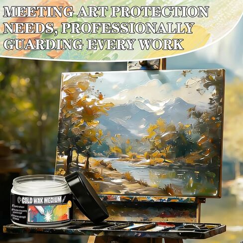Cold Wax Medium, Watercolor Wax Sealer for Sealing, Protection, Brightening for Watercolor, Colored Pencils, Sketching, Pastels, Charcoal, Long-Lasting, No Fading, 120 ml in Kuwait