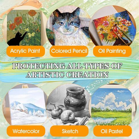 Cold Wax Medium, Watercolor Wax Sealer for Sealing, Protection, Brightening for Watercolor, Colored Pencils, Sketching, Pastels, Charcoal, Long-Lasting, No Fading, 120 ml in Kuwait