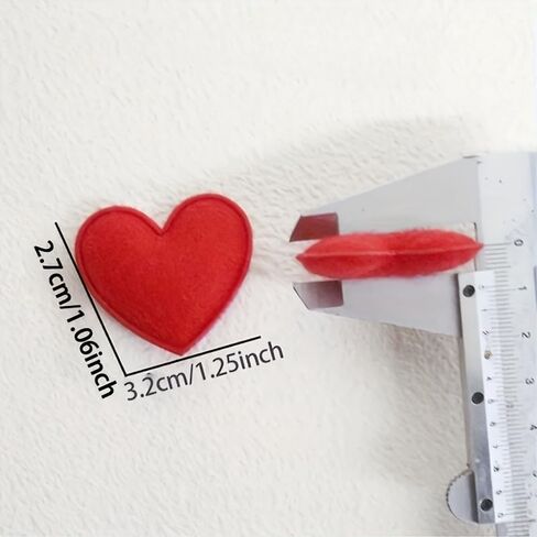 20 pcs (1pc) Fabric Heart-Shaped Accessories Double-Sided Heart Shapes, for Wedding, Valentine's, Party Decorations,Craft Supplies, Crafts, Textured Surface, Embossing Accessories in Saudi Arabia