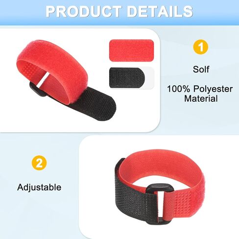 10-Pack Rooster Collars, 8.07" x 0.79" Adjustable Soft Polyester Anti-Noise Neck Belt for Chickens and Poultry Birds, Noise Control Collar [Red/Yellow] in Saudi Arabia
