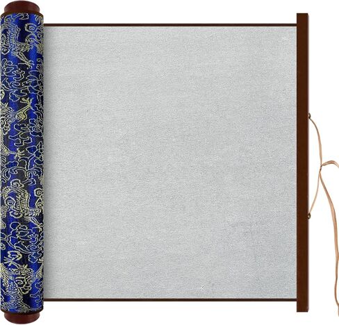 Magic Canvas Paint with Water, 30.7 X 15 Inch Reusable Calligraphy Cloth, Magic Water Painting Paper for Students Beginners Practicing Gift (Blue) in Kuwait