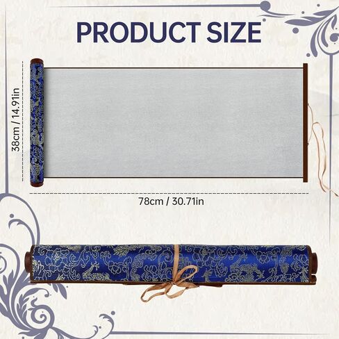 Magic Canvas Paint with Water, 30.7 X 15 Inch Reusable Calligraphy Cloth, Magic Water Painting Paper for Students Beginners Practicing Gift (Blue) in Kuwait