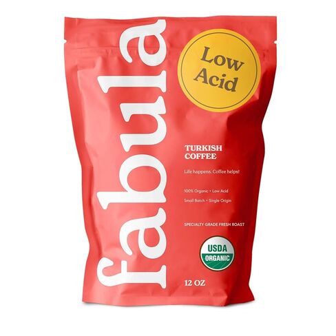 Fabula Organic Coffee for French Press, Low Acid Coffee Freshly Ground - Non-GMO - No Mold - Mycotoxins Pesticides Free - Single Origin - 12 oz in Saudi Arabia