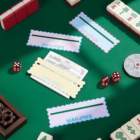 Soulchen 4 Pcs Mahjong Line Finder Card Guide Colorful Line Reader Cards for Game Night Competition Parties Mahjong Lover Gifts Accessories for Beginners(Light Color,Style 1) in Kuwait