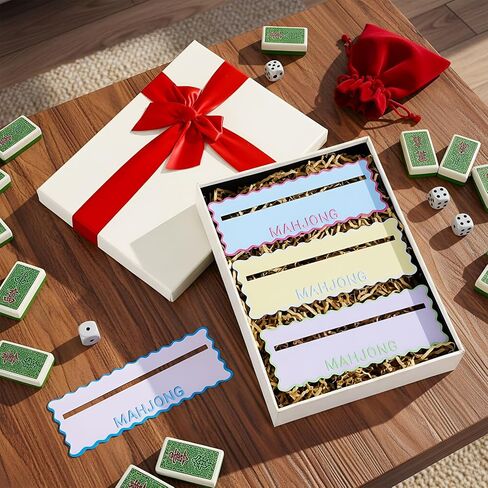 Soulchen 4 Pcs Mahjong Line Finder Card Guide Colorful Line Reader Cards for Game Night Competition Parties Mahjong Lover Gifts Accessories for Beginners(Light Color,Style 1) in Kuwait