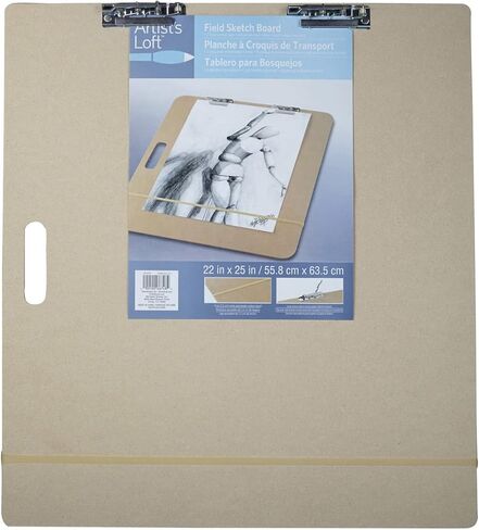 Artist's Loft Field Sketch Board - Drawing Board with Sturdy Clip and Rubber Band, Portable Clipboard for Drafting and Drawing - 1 Pack in Kuwait