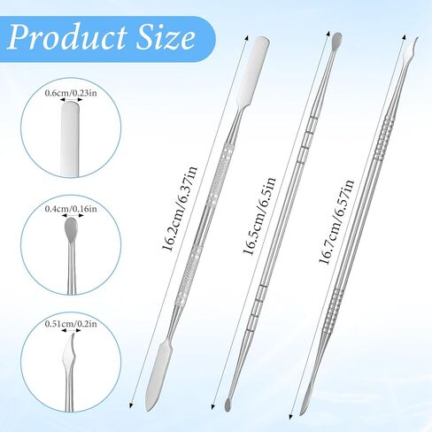 3Pcs Nail Sculpting Tool, Makeup Spatula Tools, 3D Gel Nail Art Sculptings Tools Kit, Clay Carving for Modeling Sculpting, Home DIY, Makeup Cosmetics Mixing in Saudi Arabia