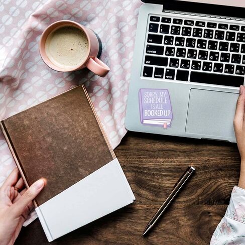 ملصق آسف جدولي محجوز بالكامل لزجاجة المياه أو الكمبيوتر المحمول - ملصق BookTok Kindle المضحك لمحبي القراءة - هدية أدبية لديدان الكتب in Saudi Arabia
