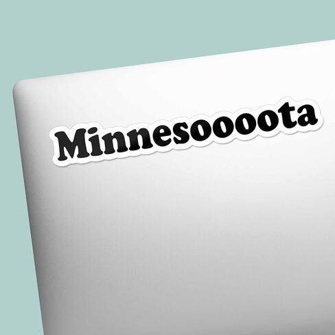 Minnesota Sticker for Hydroflask Water Bottle - Funny Midwest Decals for Laptop - Midwestern Accent Minneapolis St. Paul Duluth Gift in Saudi Arabia